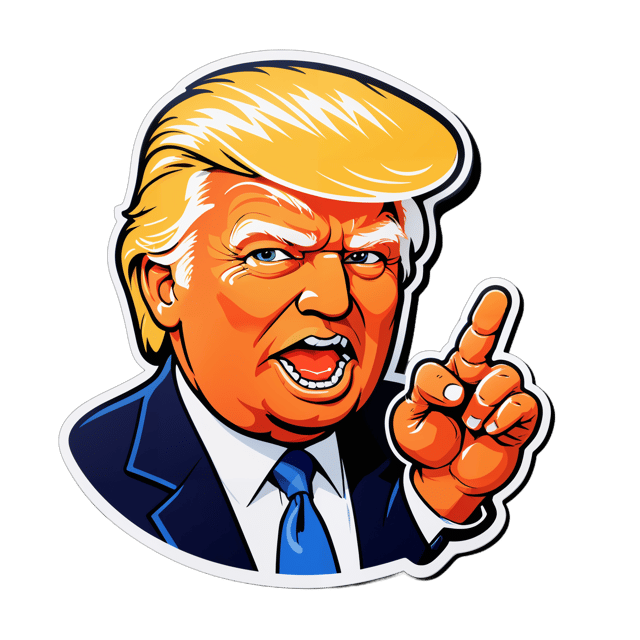 AI generated cartoon sticker for Donald Trump - You suckers!







