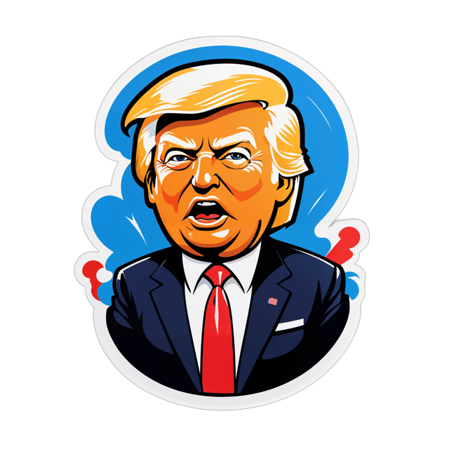 AI generated cartoon sticker for Donald Trump - You suckers!







