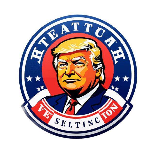 AI generated cartoon sticker for DONALD TRUMP IN A SEAL

