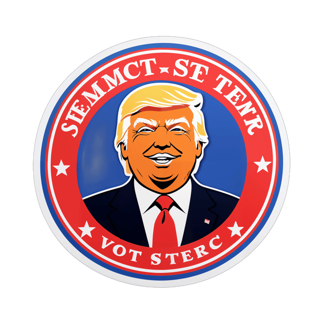 AI generated cartoon sticker for DONALD TRUMP IN A SEAL WITH NO LETTERS

