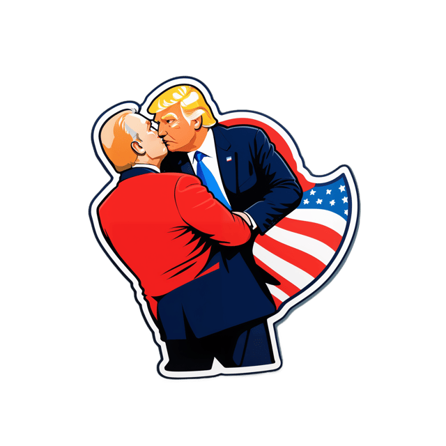 AI generated cartoon sticker for Donald Trump ass kisser to Putin











