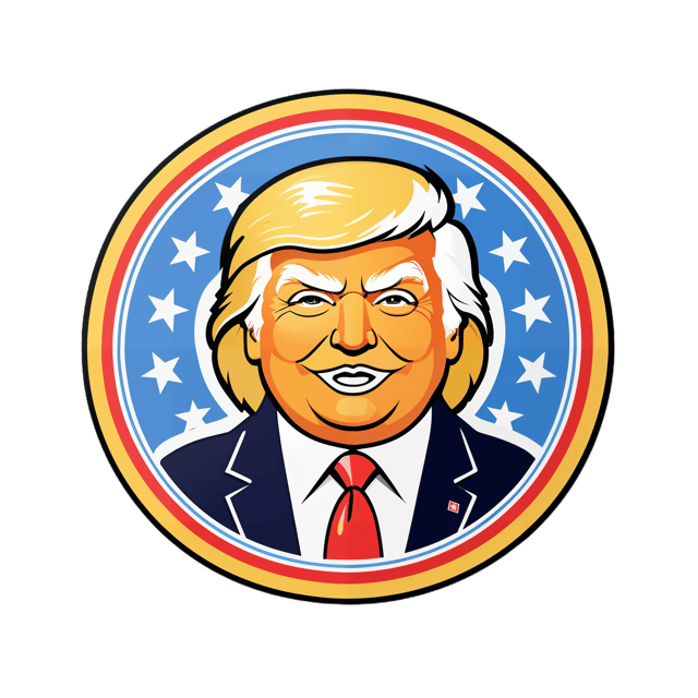 AI generated cartoon sticker for DONALD TRUMP IN A SEAL

