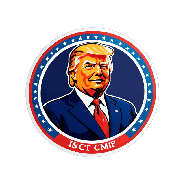 AI generated cartoon sticker for DONALD TRUMP IN A SEAL

