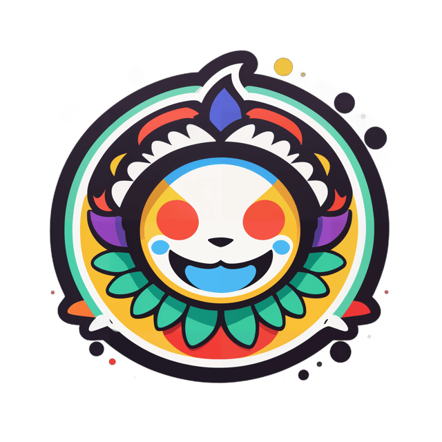 AI generated cartoon sticker for art