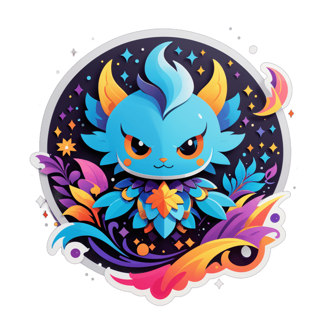 AI generated cartoon sticker for Fantasy