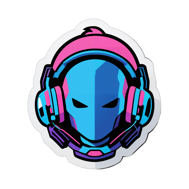 AI generated cartoon sticker for Tech