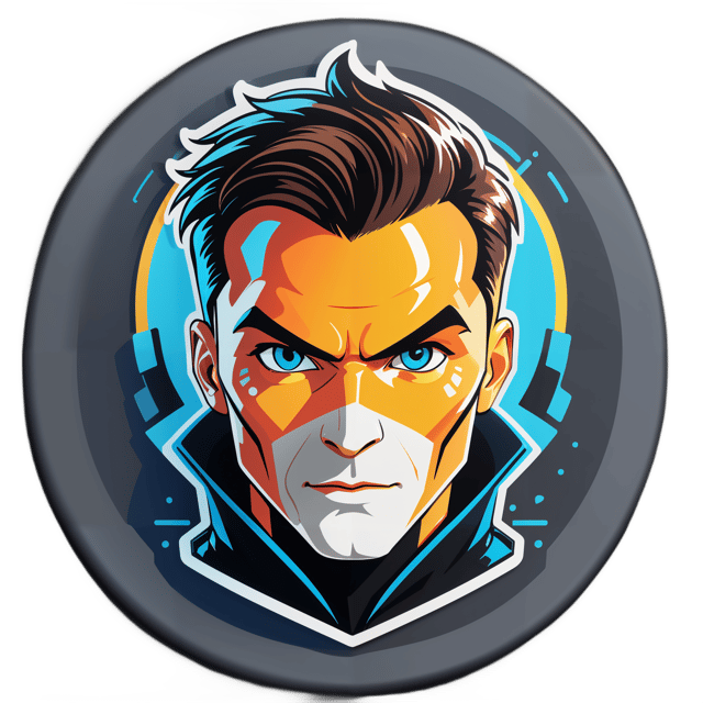 AI generated cartoon sticker for Ivan Ivančin Cyber