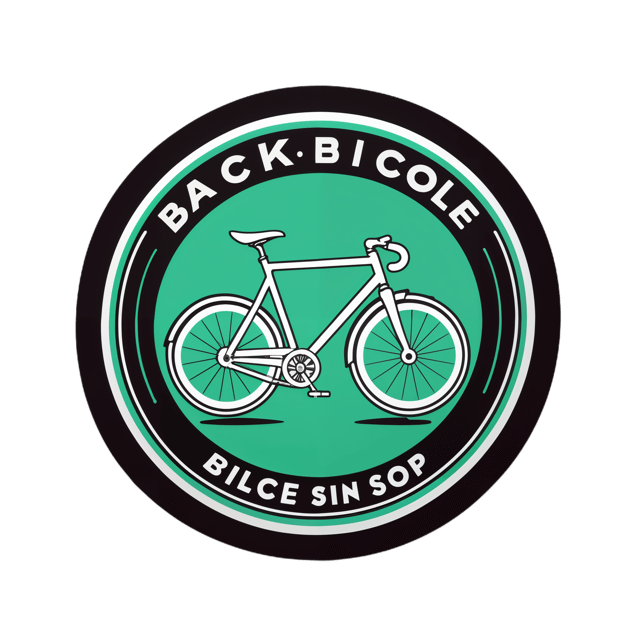 AI generated cartoon sticker for create a  logo for a bicycle shop