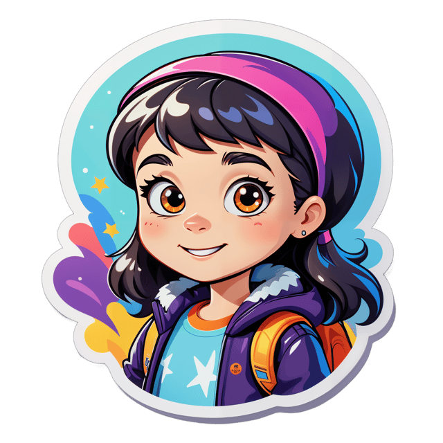 AI generated cartoon sticker for cartoon