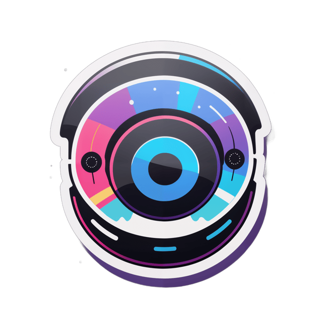 AI generated cartoon sticker for Music