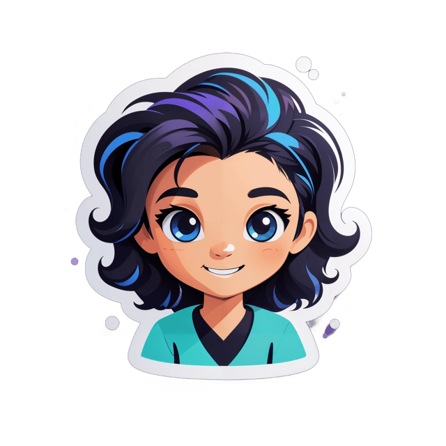 AI generated cartoon sticker for avatar