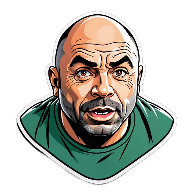 AI generated cartoon sticker for joe rogan meme